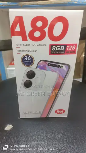 New Itel A80 128 GB Gray