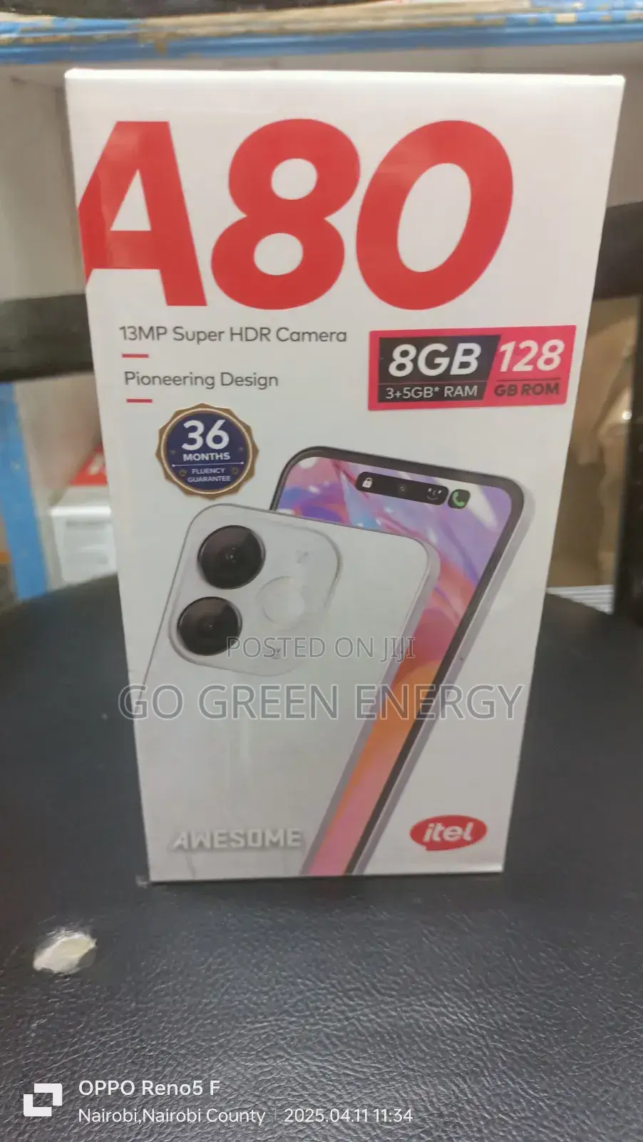 New Itel A80 128 GB Gray