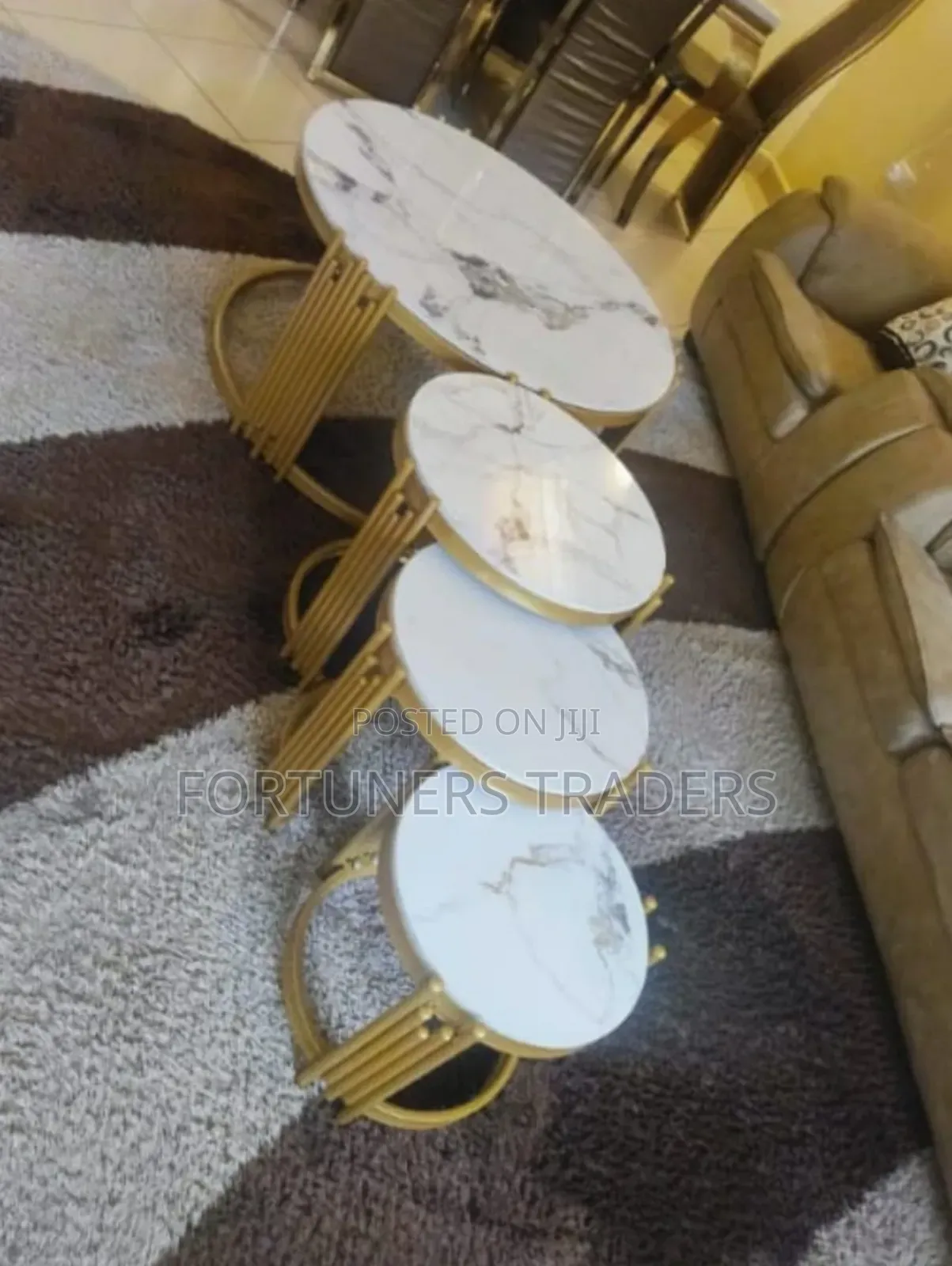 Round Marble Table 4 in 1