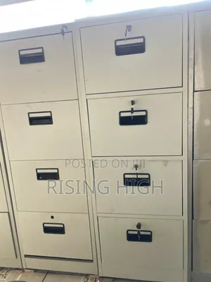 Modern Sleek Clean 4 Drawer Filling Cabinets
