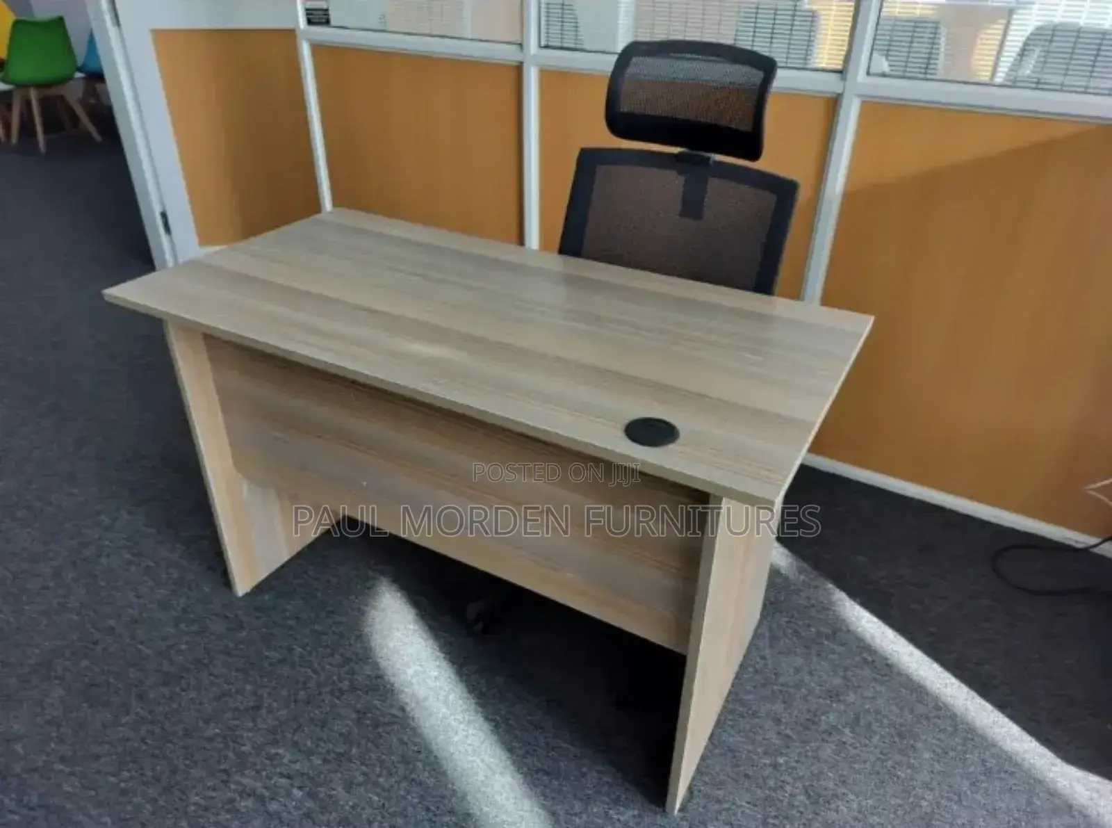 Office Computer Table With Office Headrest Chair
