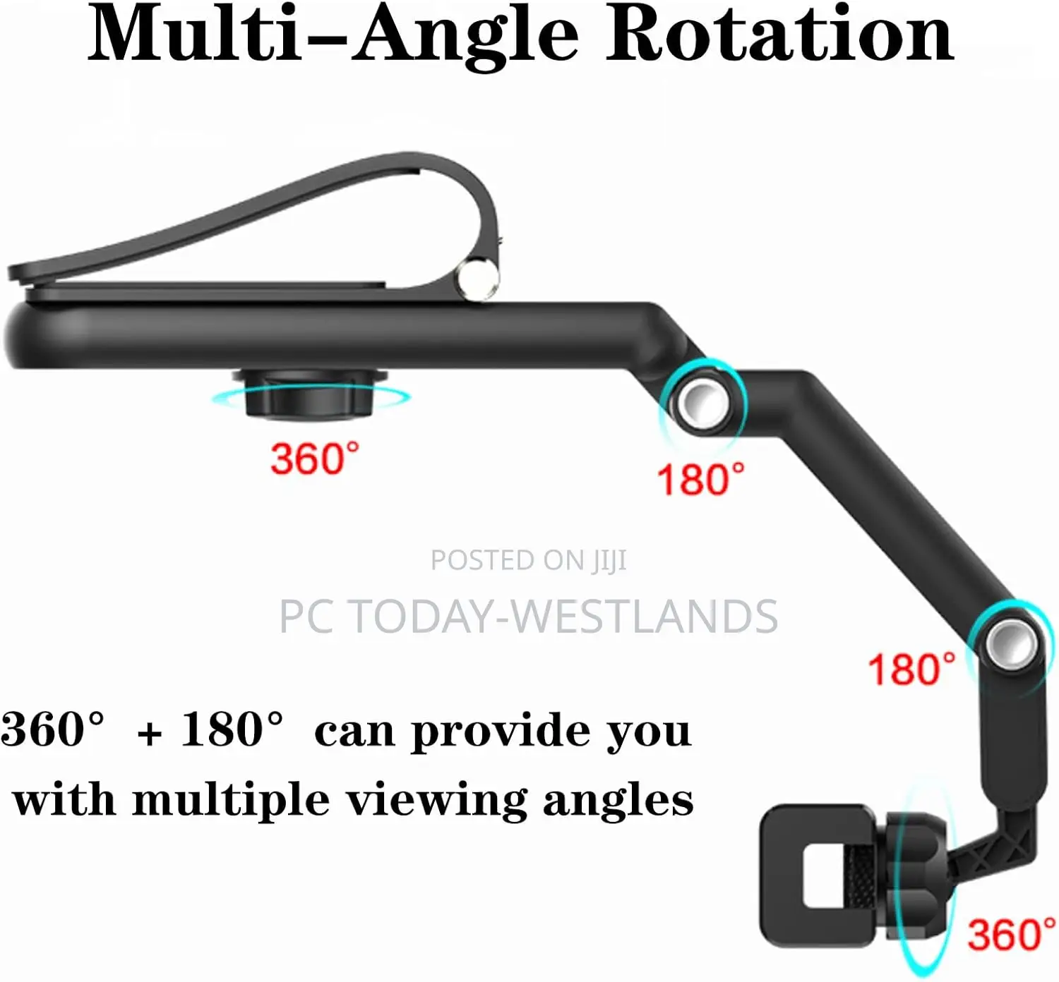 Doubfivsy Car Phone Holder + Usb Cable, 360° Multifunctiona