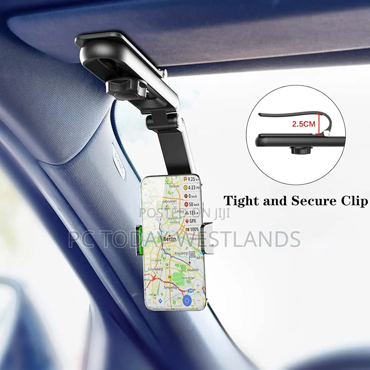 Doubfivsy Car Phone Holder + Usb Cable, 360° Multifunctiona
