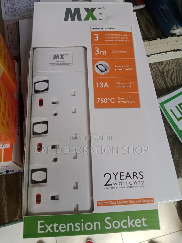 3-Way Individual Switch Extension Socket W - main view