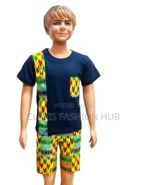 Unisex Kids Kitenge T-Shirt and Short