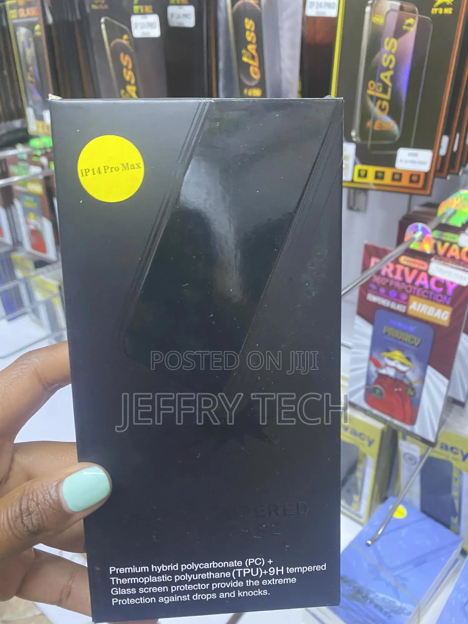 Kumwum iPhone 14 Pro Max Case Heavy Duty 360 Black Case