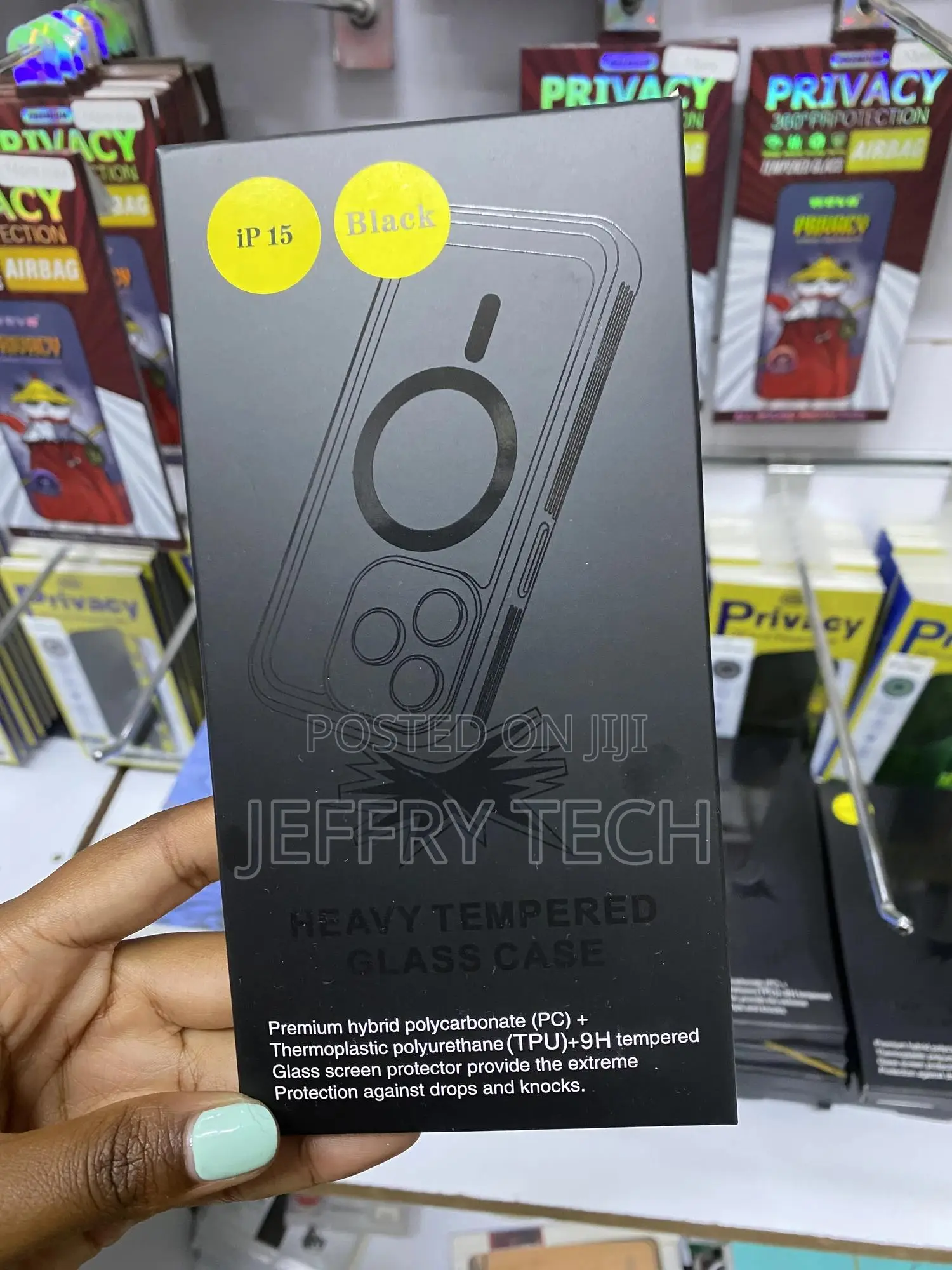 Owkey for iPhone 15 Case 360 Degree Full Body Clear Case