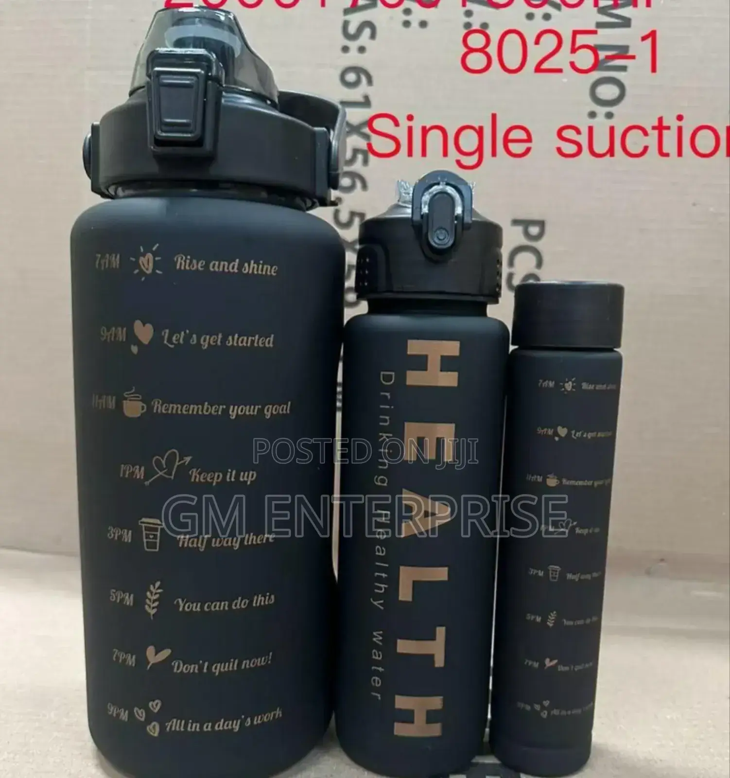 3 in 1 Motivational Water Bottle
