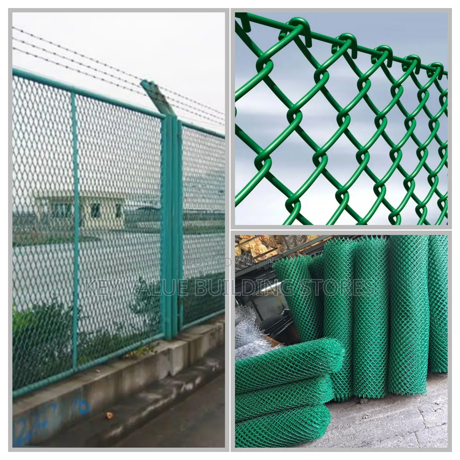 Heavy Duty PVC Coated Chainlink-8g 10g*50*50 8ft