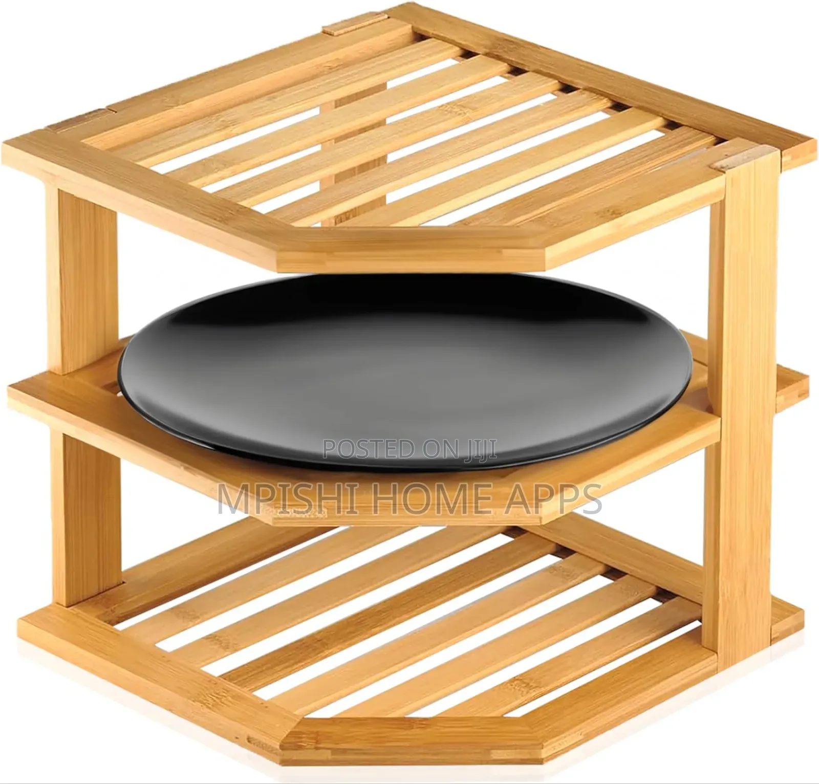 Bamboo 3-tier Corner Shelf Organizer