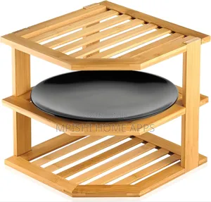 Bamboo 3-tier Corner Shelf Organizer