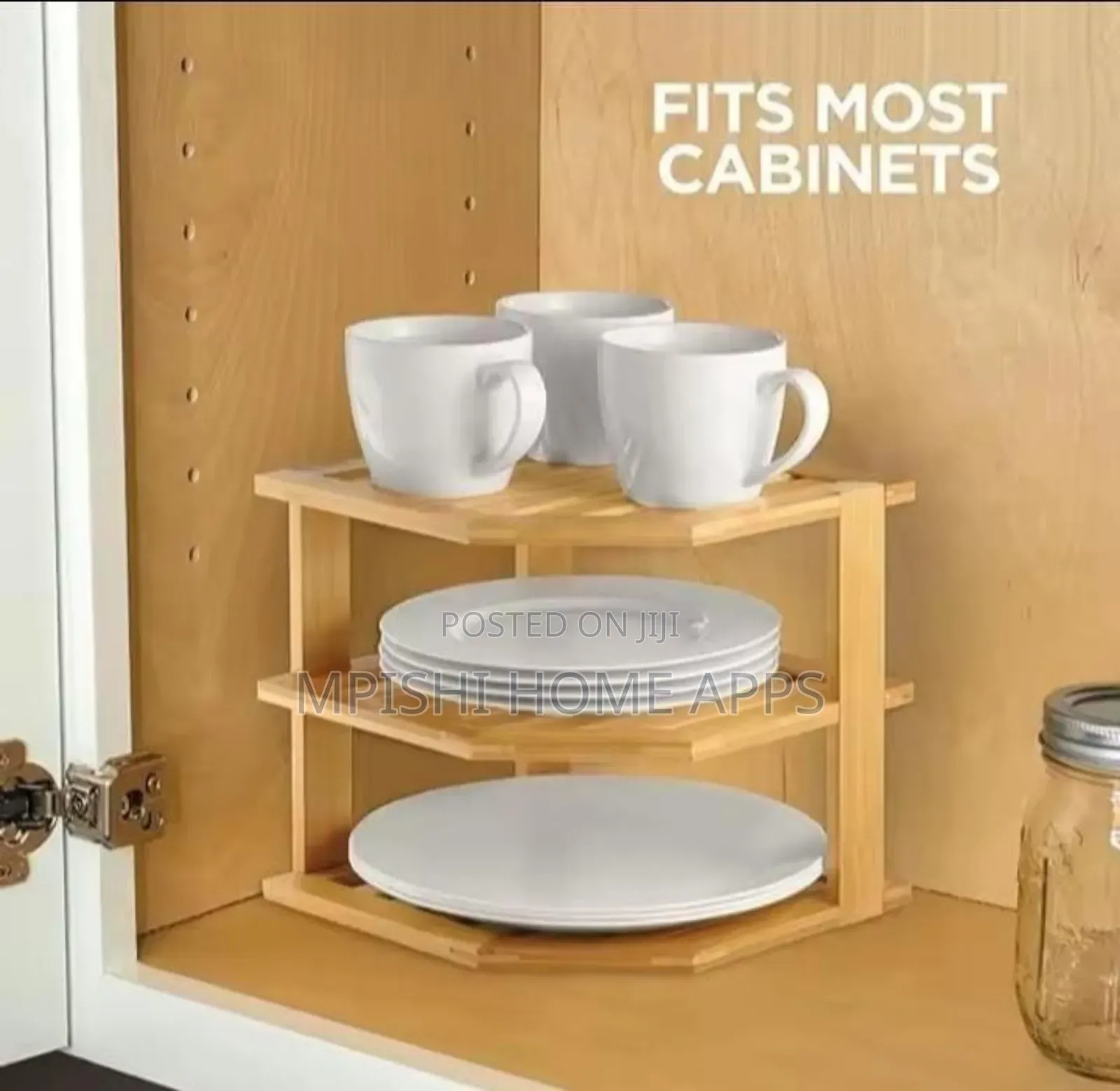 Bamboo 3-tier Corner Shelf Organizer
