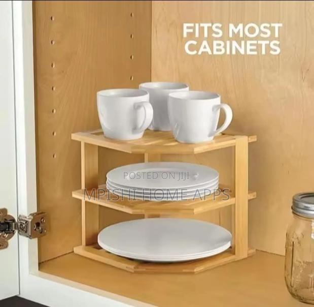 Bamboo 3-tier Corner Shelf Organizer - thumbnail 7