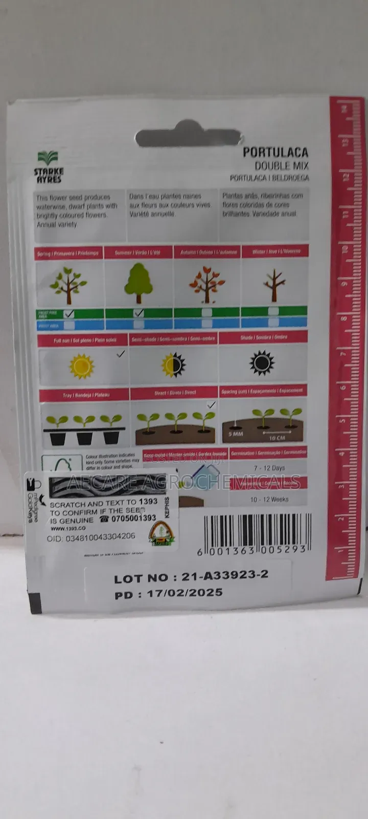 Portulaga Double Mix Flower Seeds 0.4 Grams