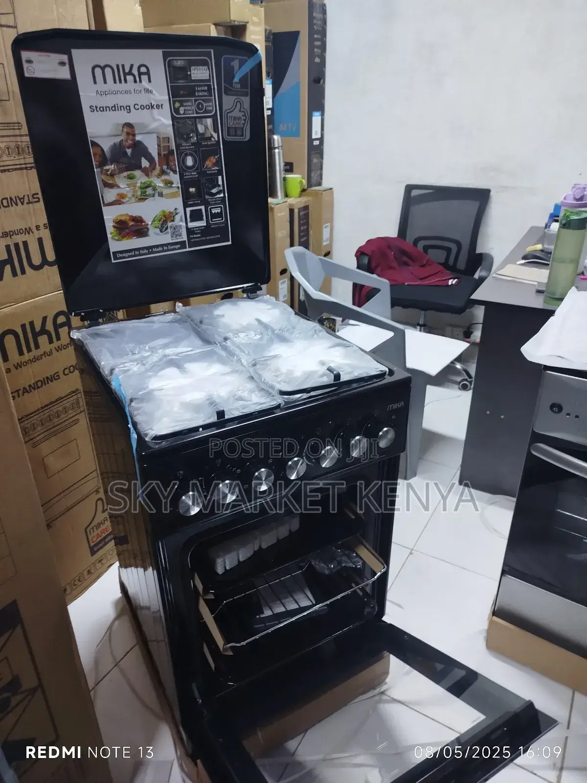 Mika Standing Cooker 50×60cm 3 Gas+ 1 Electric