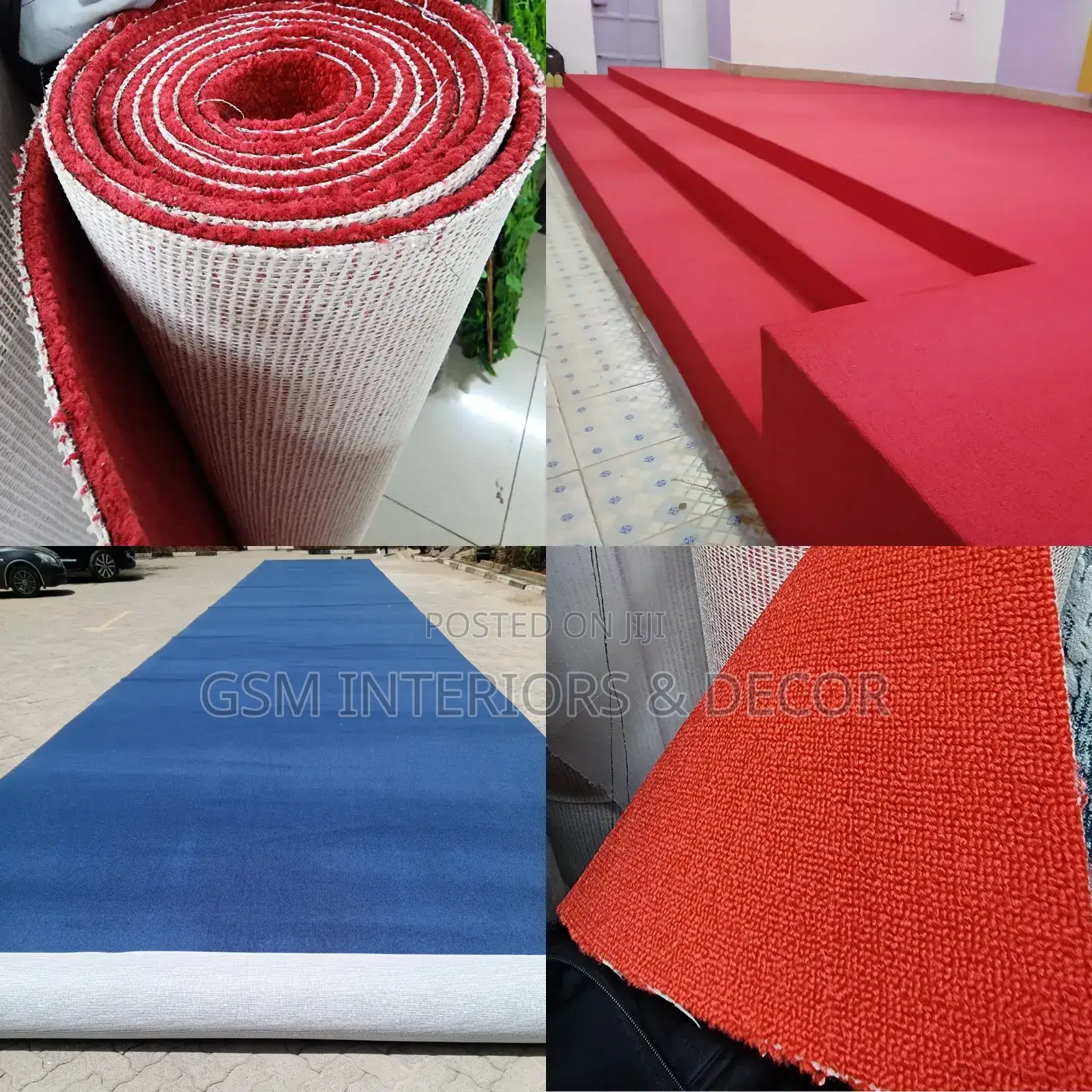 Wall To.Wall Carpets Rolls Red Carpets