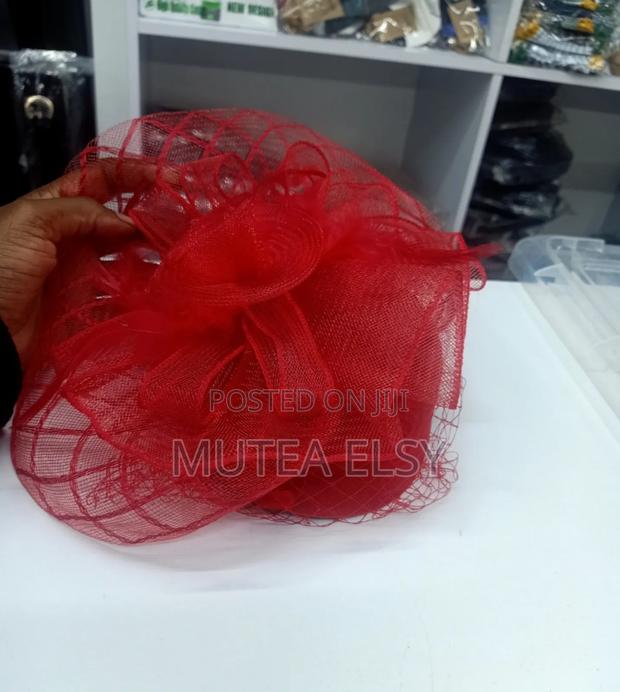 Red Mini Raced Fascinators - thumbnail 2
