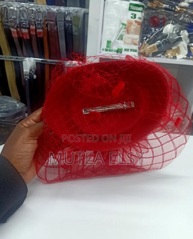 Red Mini Raced Fascinators - thumbnail 3