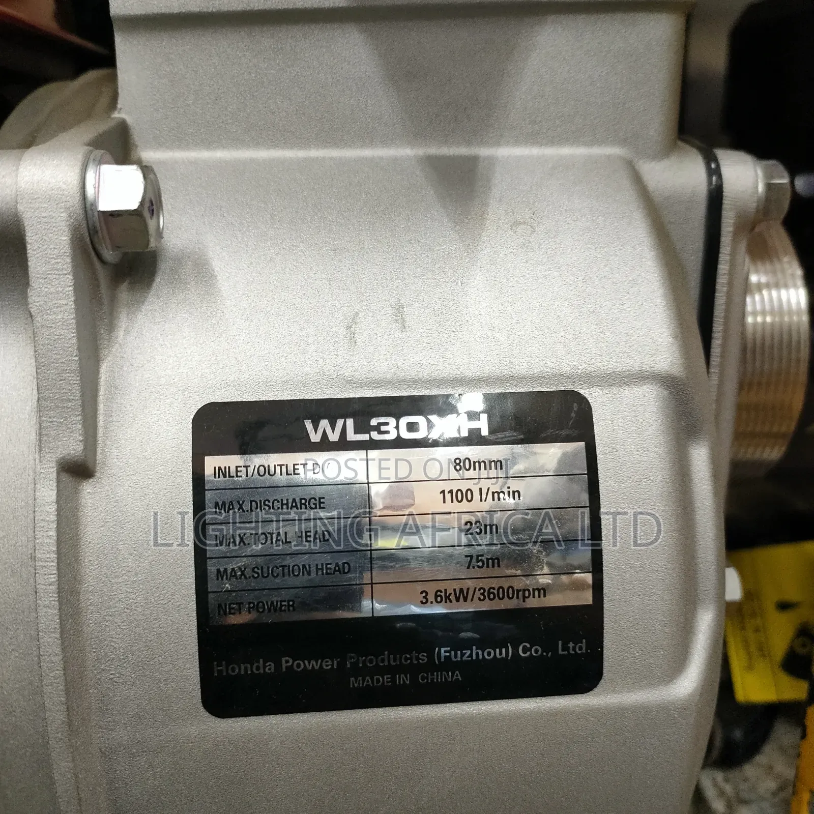 Honda Original Wl30xh Petrol Engine Water Pump