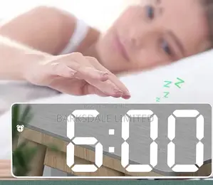 FGTH Digital Alarm Clock With Led Display, Usb Sensor