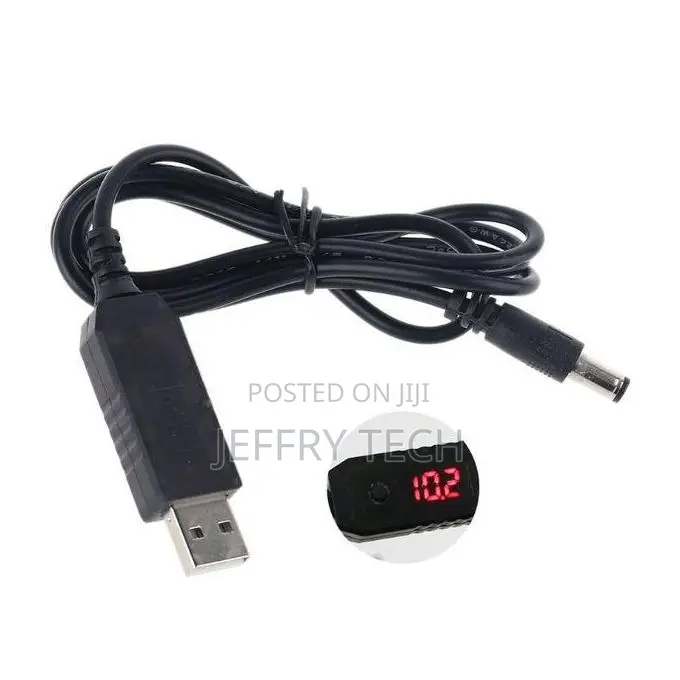 Usb to 5v-12v Adjustable Voltage Step Up 5.5x2.1mm Cable Pow