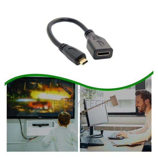 Micro Hdmi Type D Male to Hdmi Type a Female Cable Adapter C - thumbnail 3