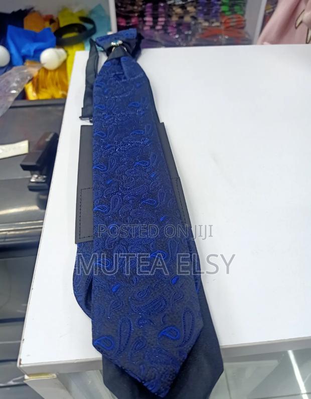 Royal Blue Teardrop Cravat Tie Sets - thumbnail 2