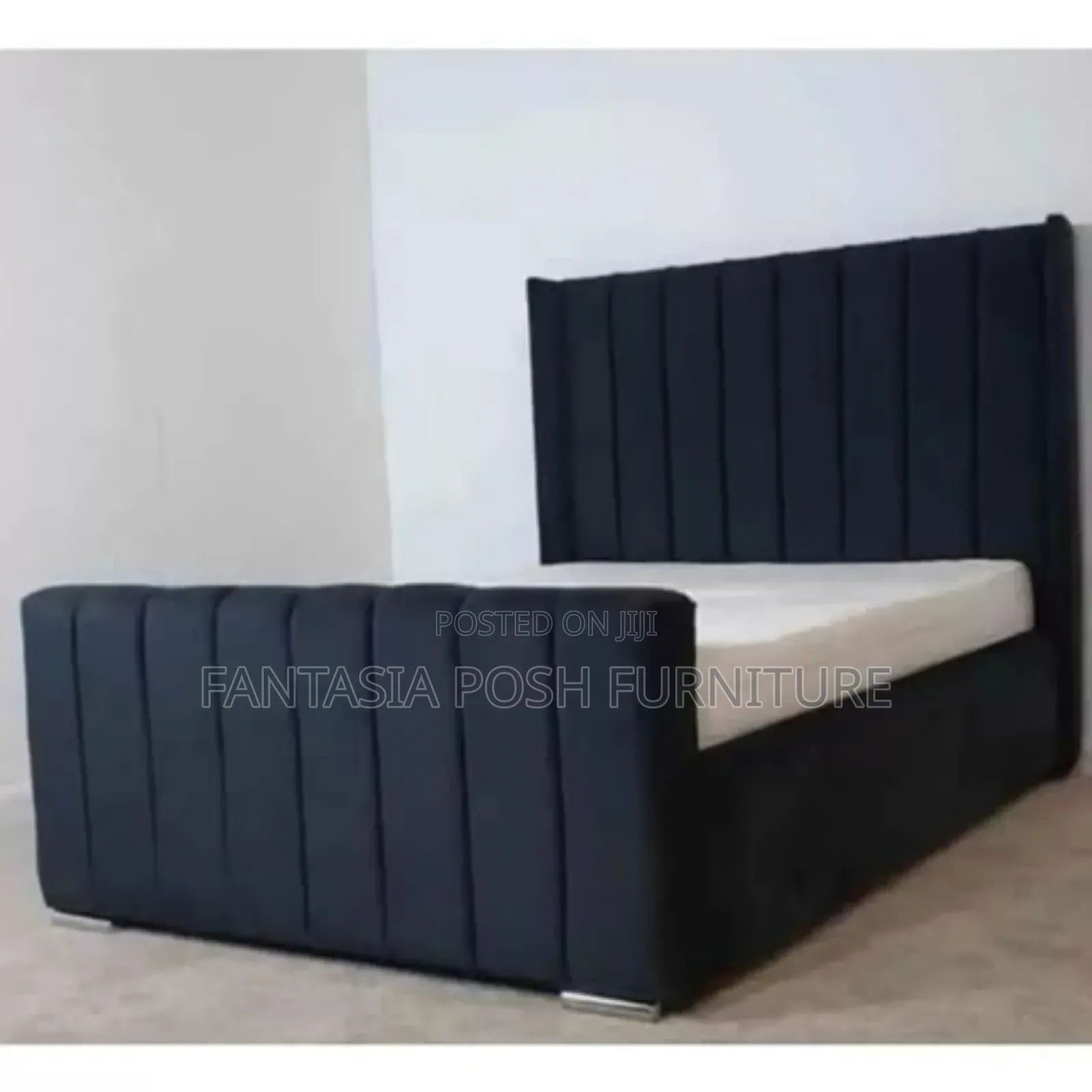 5*6 Big Stylish Dark Grey King Bed