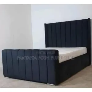 5*6 Big Stylish Dark Grey King Bed