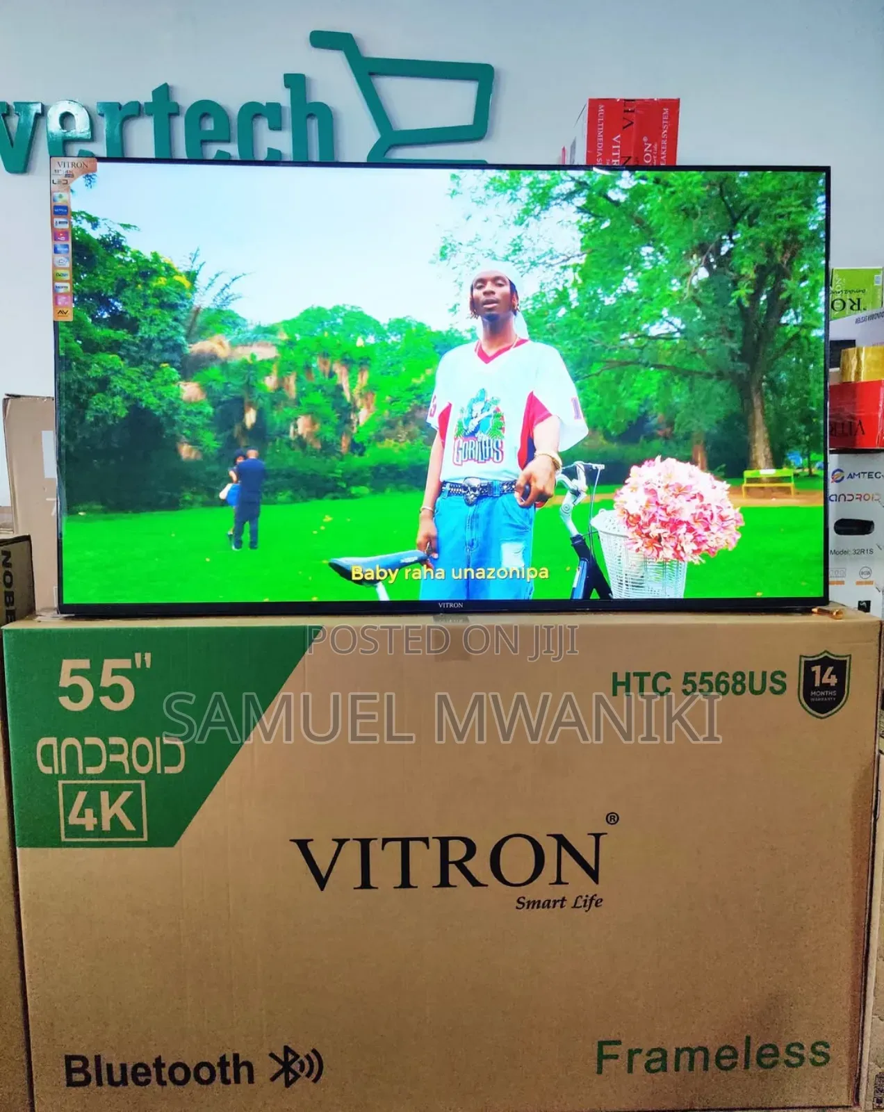 Vitron 55" Smart Android Tv Uhd Bluetooth + Voice Command