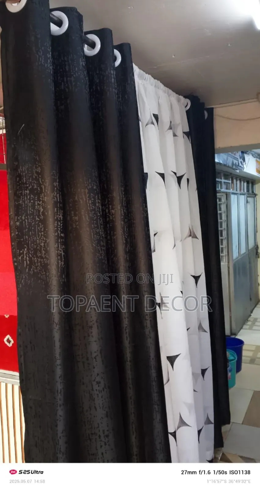 Black Curtains With Classy Patterns for Windows and Doors
