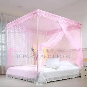 Baby Pink Four Stand Insect Protection Mosquito Net
