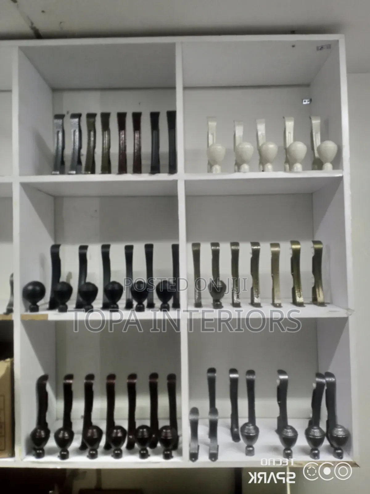 Locally Made Curtain Rod Accessories Wall Brackets, Finials