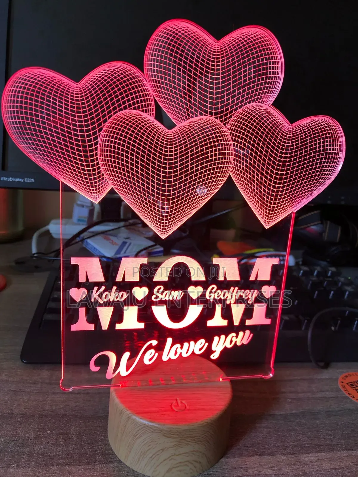 Red Personalized Acrylic Light