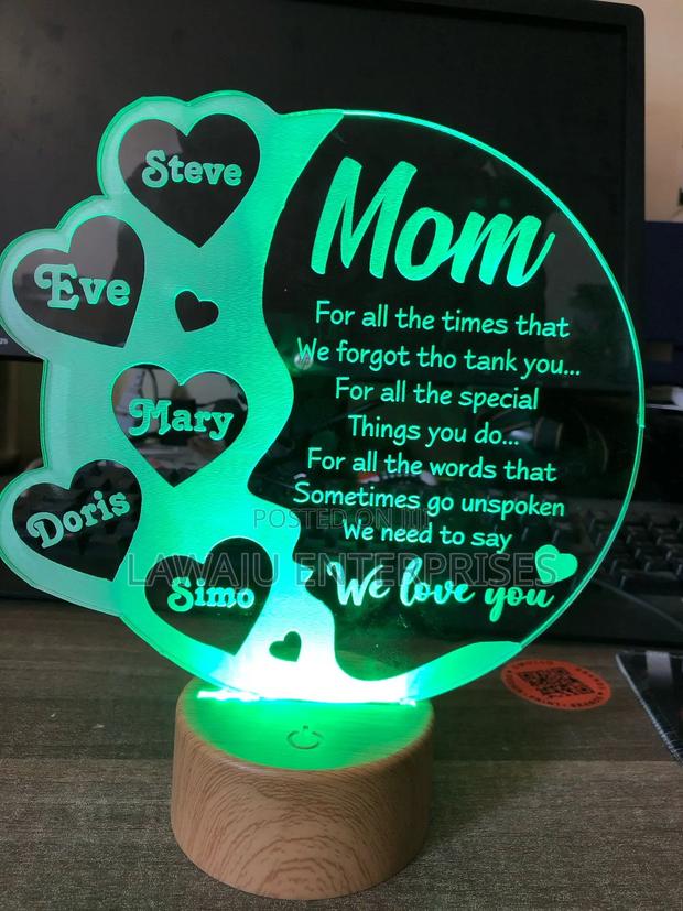 Green Personalized Acrylic Light - main view