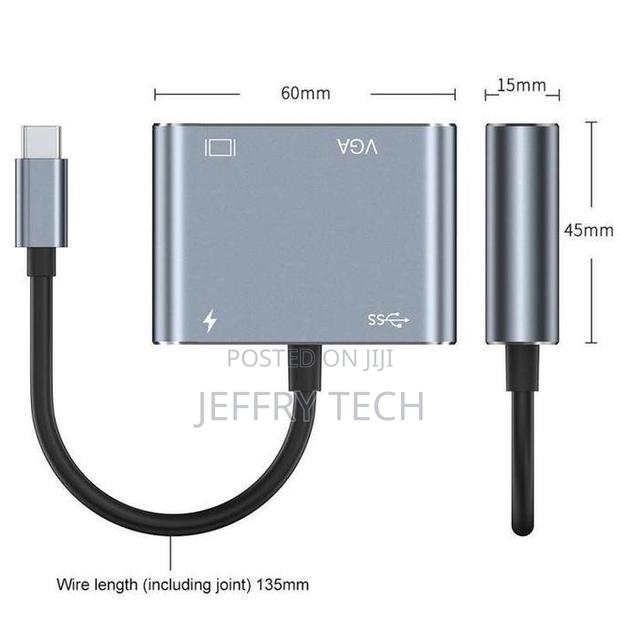 Usb 3.0 Hub Adapter Dock for Hp Dell XPS Surface Lenovo Thin - thumbnail 2