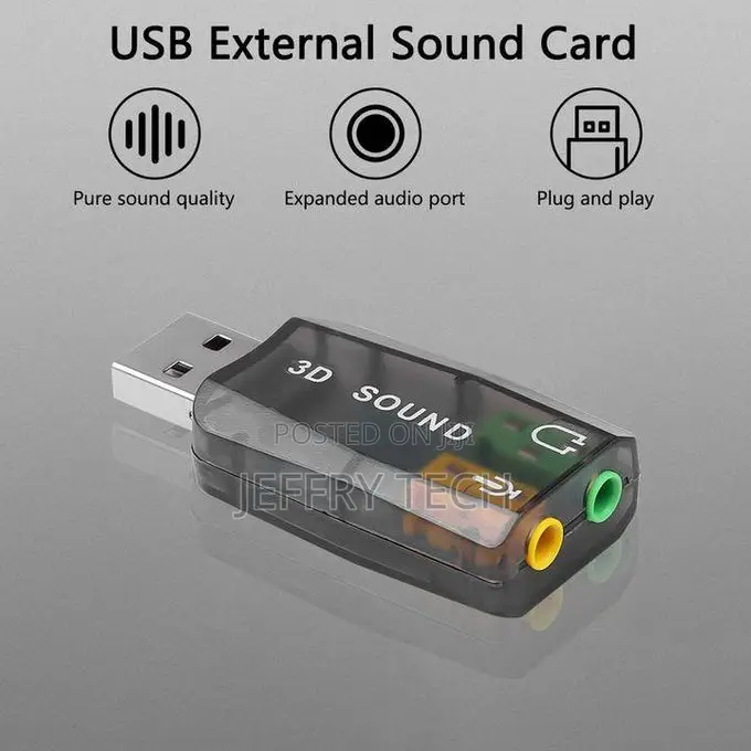 Mini External Usb to 3.5mm Mic Headphone Jack Stereo
