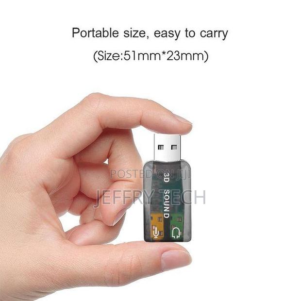 Mini External Usb to 3.5mm Mic Headphone Jack Stereo - thumbnail 2