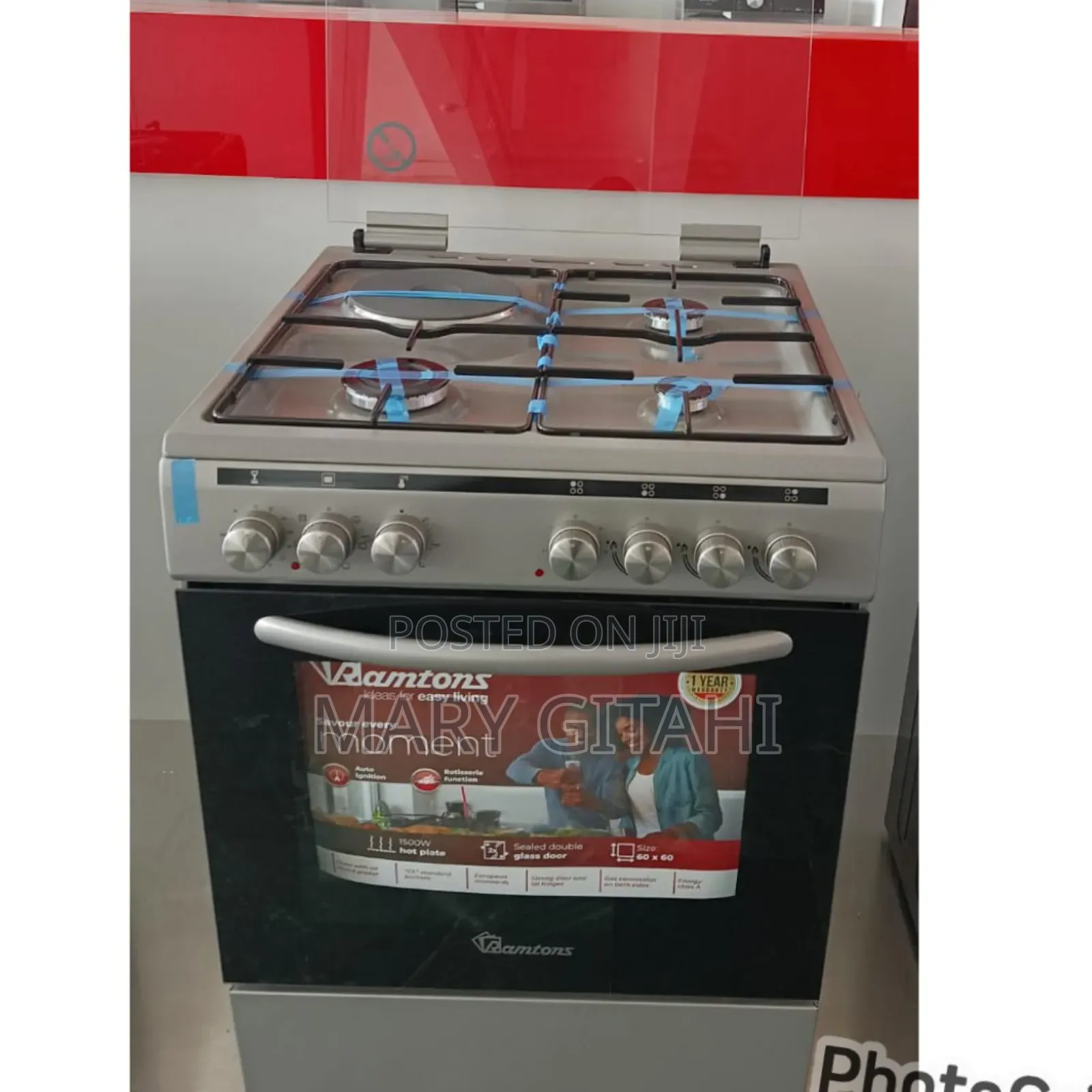 Ramtons 3g+1e 60x60 Silver Cooker - Rc/606 (1yr Wrty) * at 