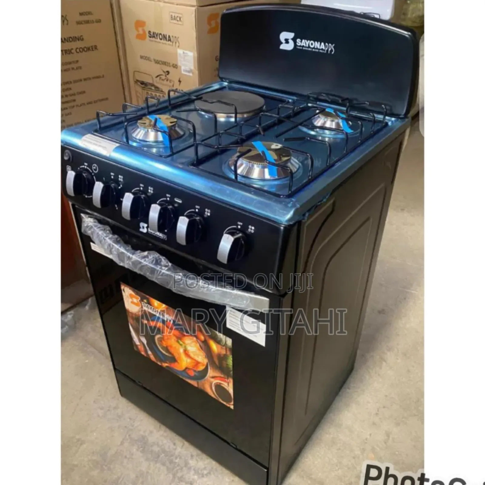 Sayona 3gas+1 Electric Plate Standing Cooker With Gas Oven *