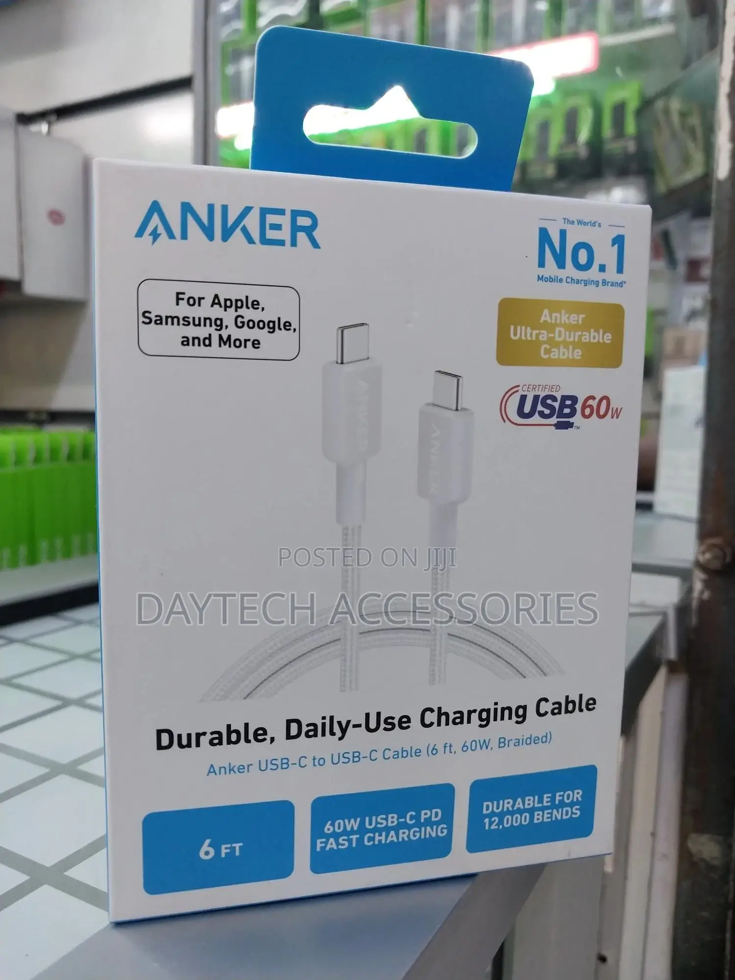 Anker Powerline Usb C to Usb C Braided 1.8m 60w Cable A81f6