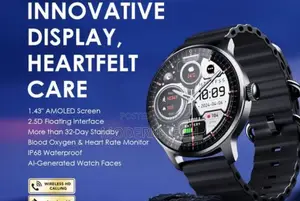 Oraimo Watch 5r Pro 1.43" Amoled 2.5d Flo Ip68 Smart Watch