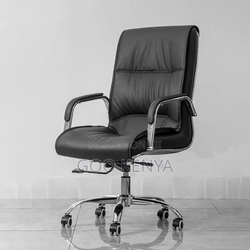 Office Chair ; High-Back Leather Office Seat