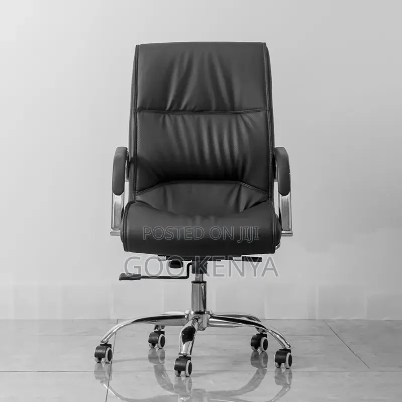 Office Chair ; High-Back Leather Office Seat