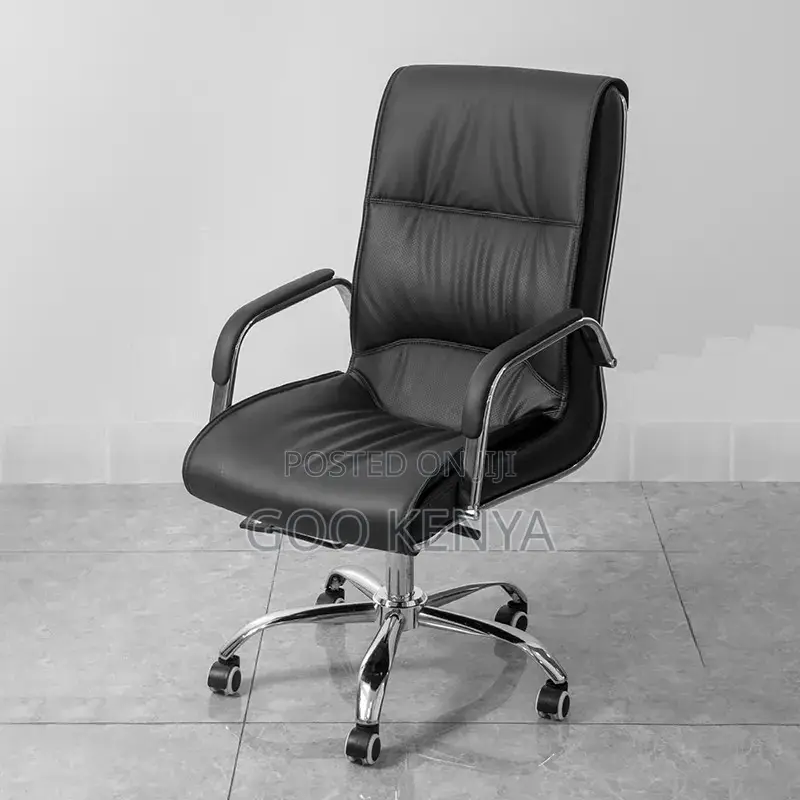 Office Chair ; High-Back Leather Office Seat