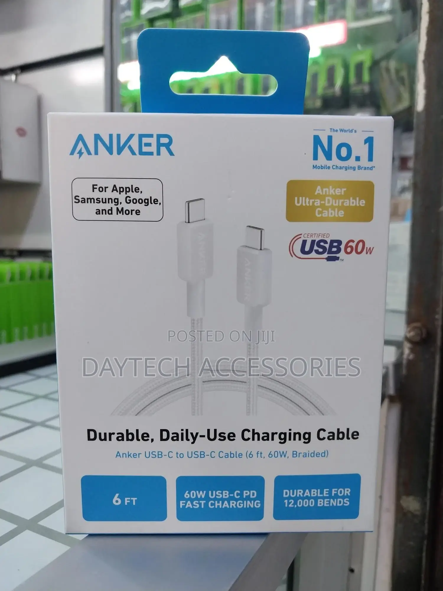 Anker Powerline Usb C to Usb C Braided 1.8m 60w Cable A81f6