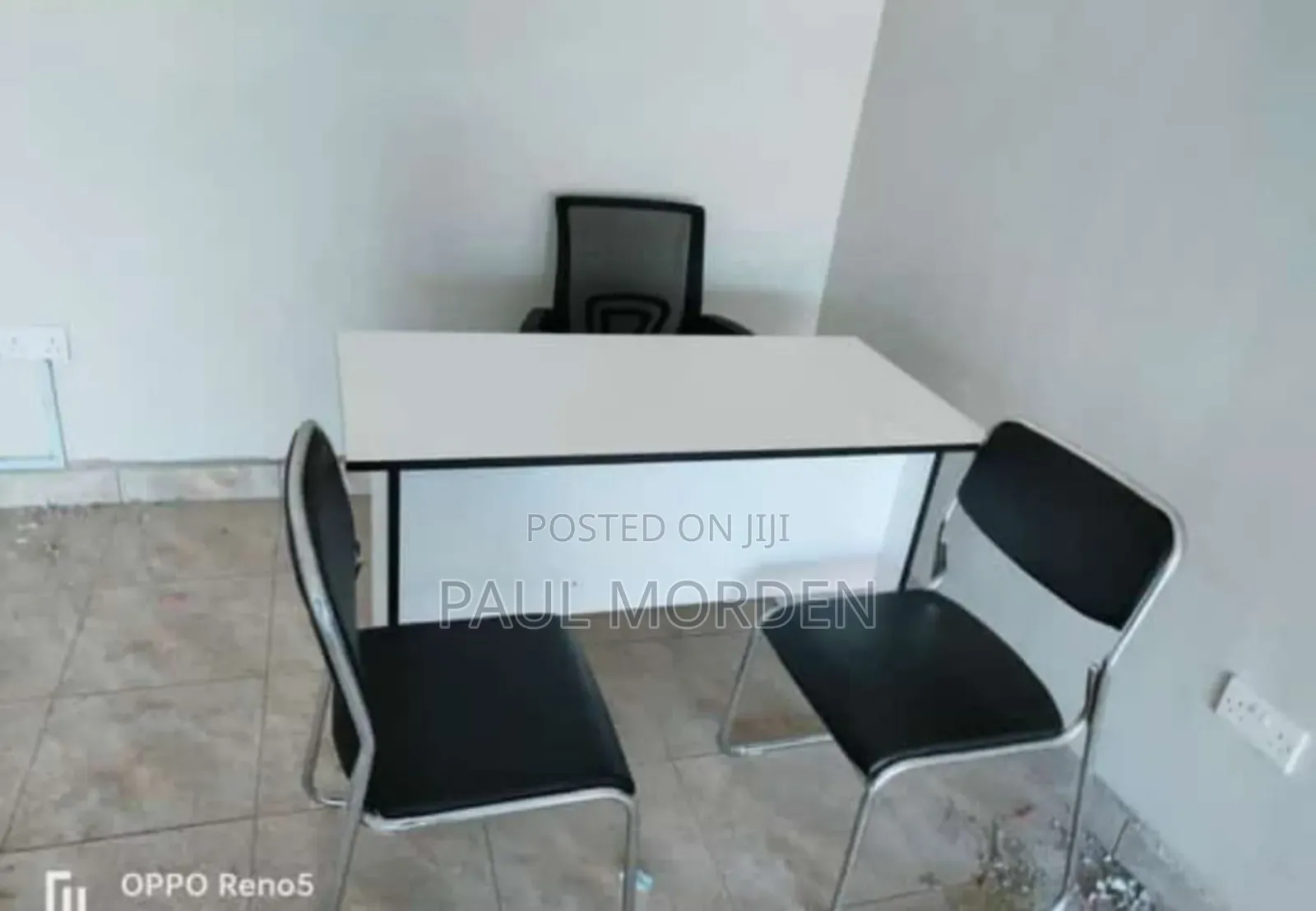 Office Desk+Mesh Office Chair +Two Receptionist Chairs