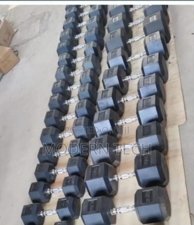 5kg Black Hexagonal Dumbbell Weight ( a Pair)
