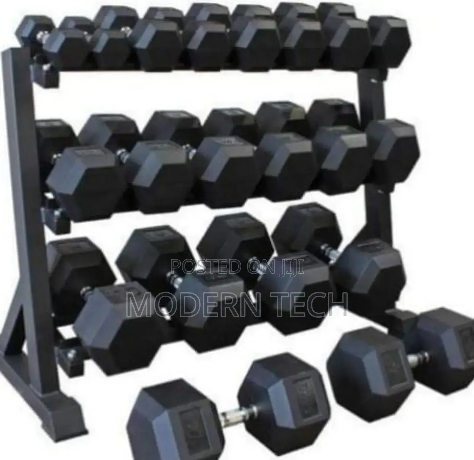 10kg Black Hexagonal Dumbbell Weight ( a Pair)