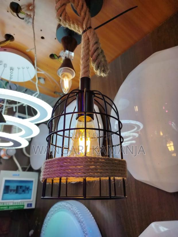 Rope Cage Pendant Hanging Lights - thumbnail 2